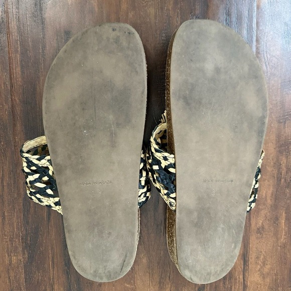 ULLA JOHNSON Netta Toe-Ring Weaved Sandal Pom-Pom Multi - Picture 10 of 11